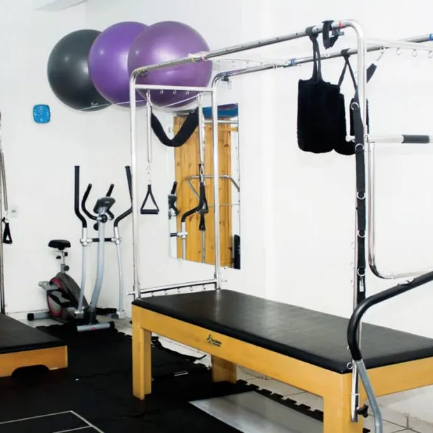 Sala de pilates da clínica